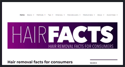 Desktop Screenshot of hairfacts.com